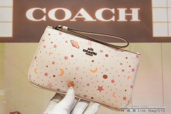 COACH蔻馳 原單 專櫃新款 29418 手挽包 白色櫻桃零錢包  Chz1282
